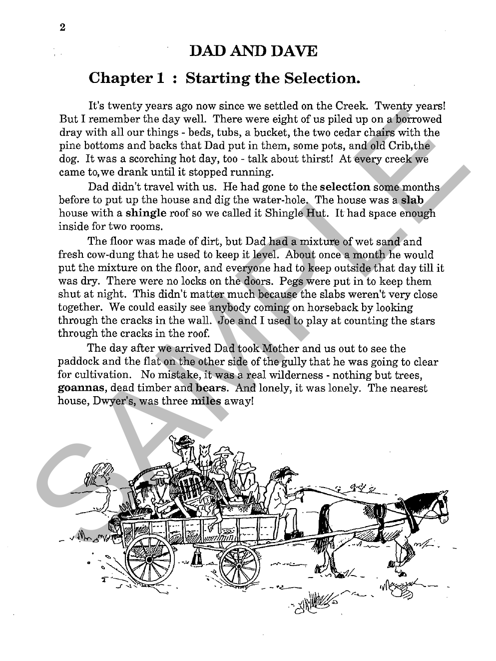 Dad & Dave by Steele Rudd Yrs 3 to 8 sample page