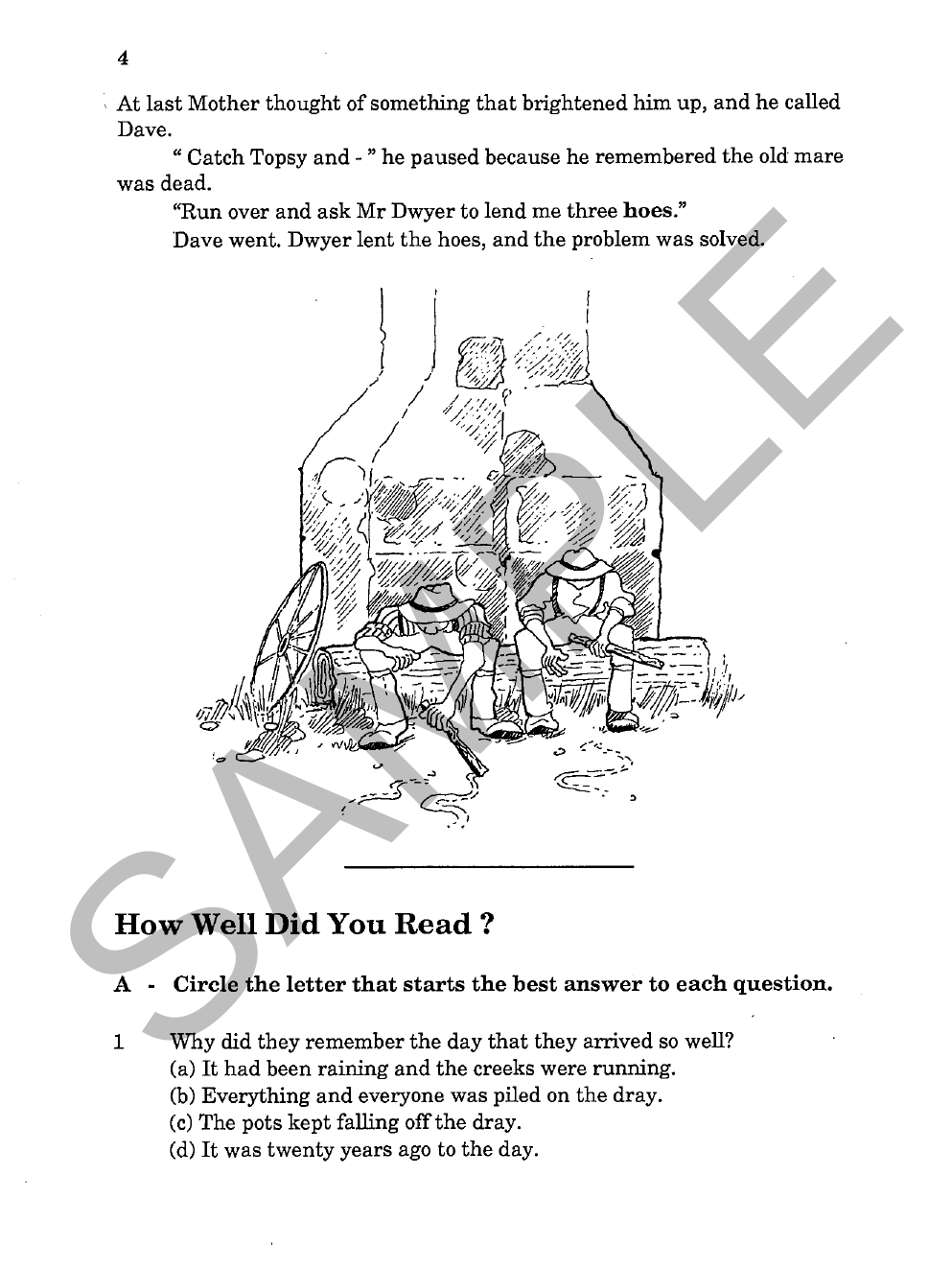 Dad & Dave by Steele Rudd Yrs 3 to 8 sample page