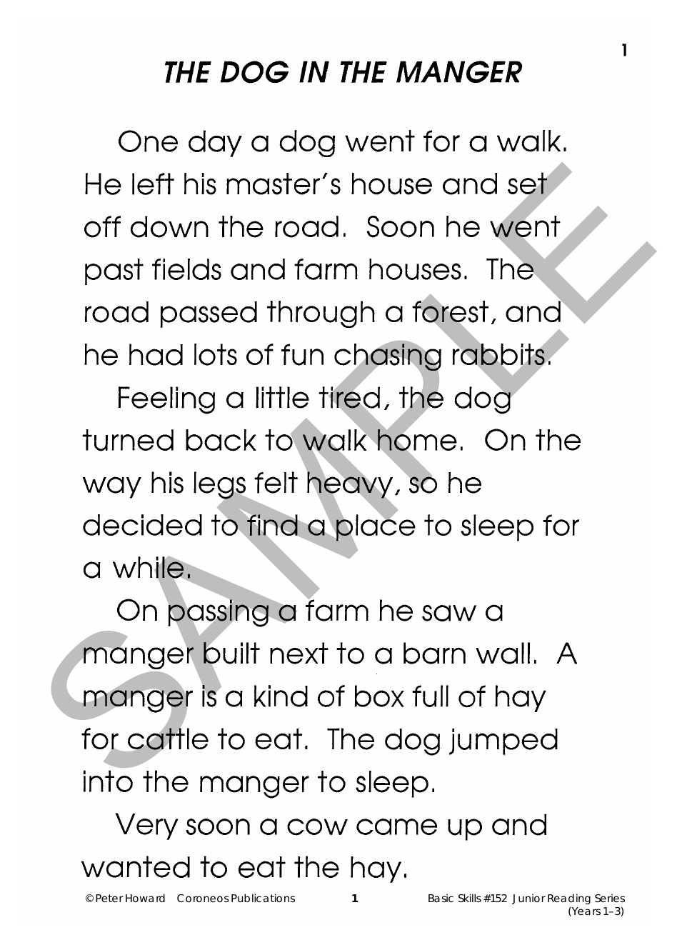 Aesop's Fables Years 1 to 3 sample page