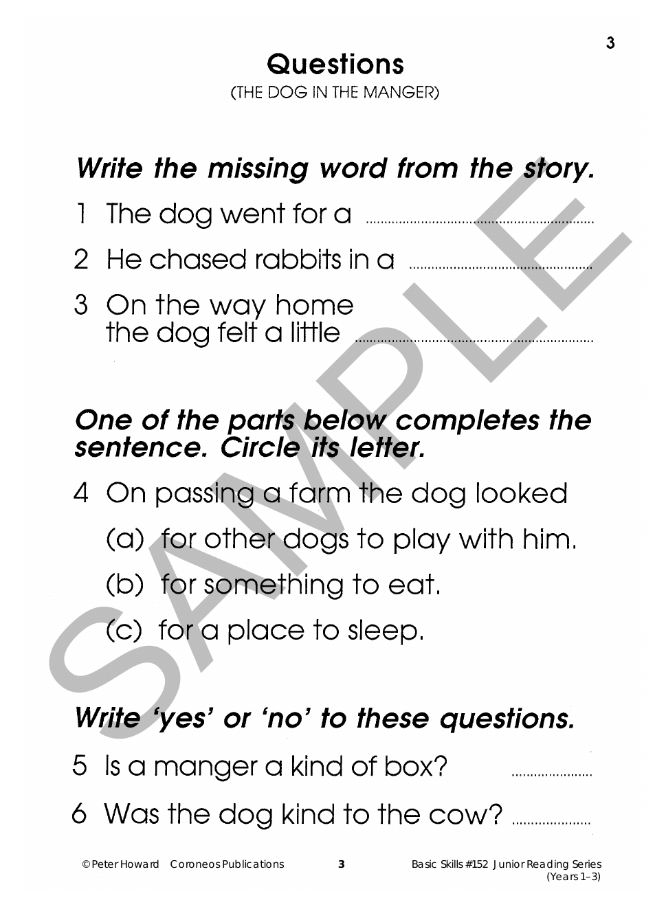 Aesop's Fables Years 1 to 3 sample page