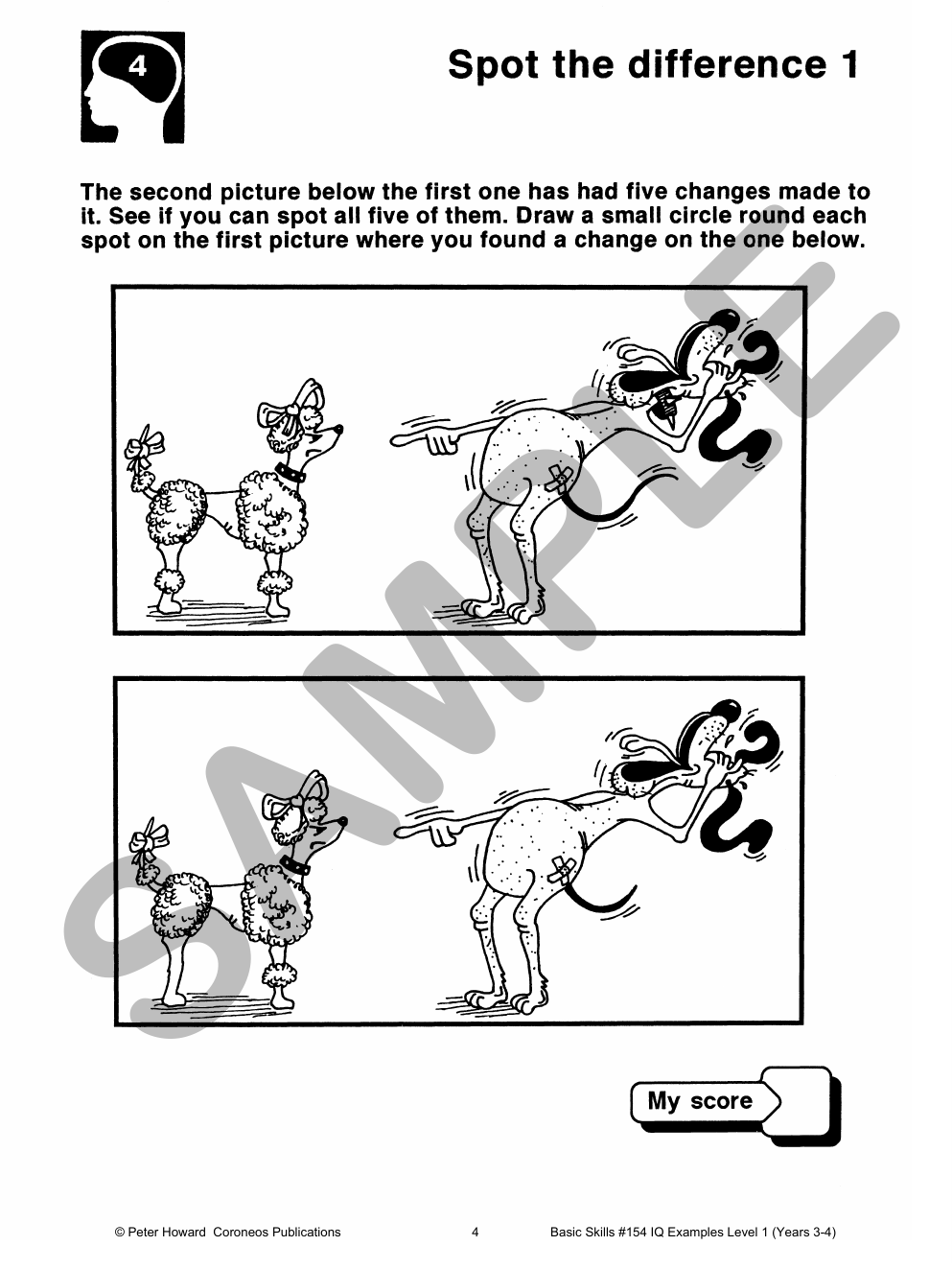 IQ Examples Level 1 Yrs 3 to 4 sample page