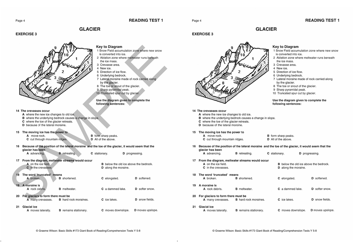 Basic Skills Giant Book of Reading / Comprehension Tests Years 5-8 (Basic Skills No. 173) sample page