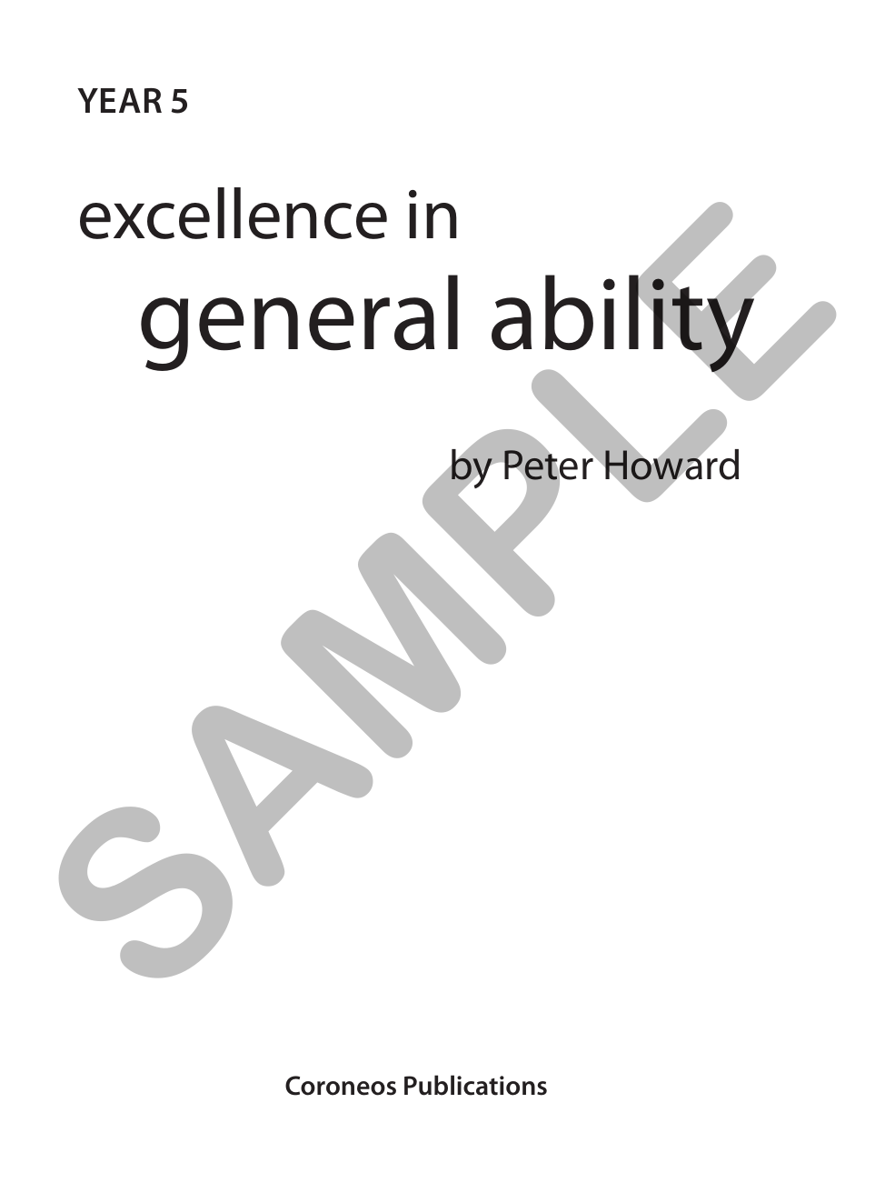 Excellence in General Ability Year 5 sample page