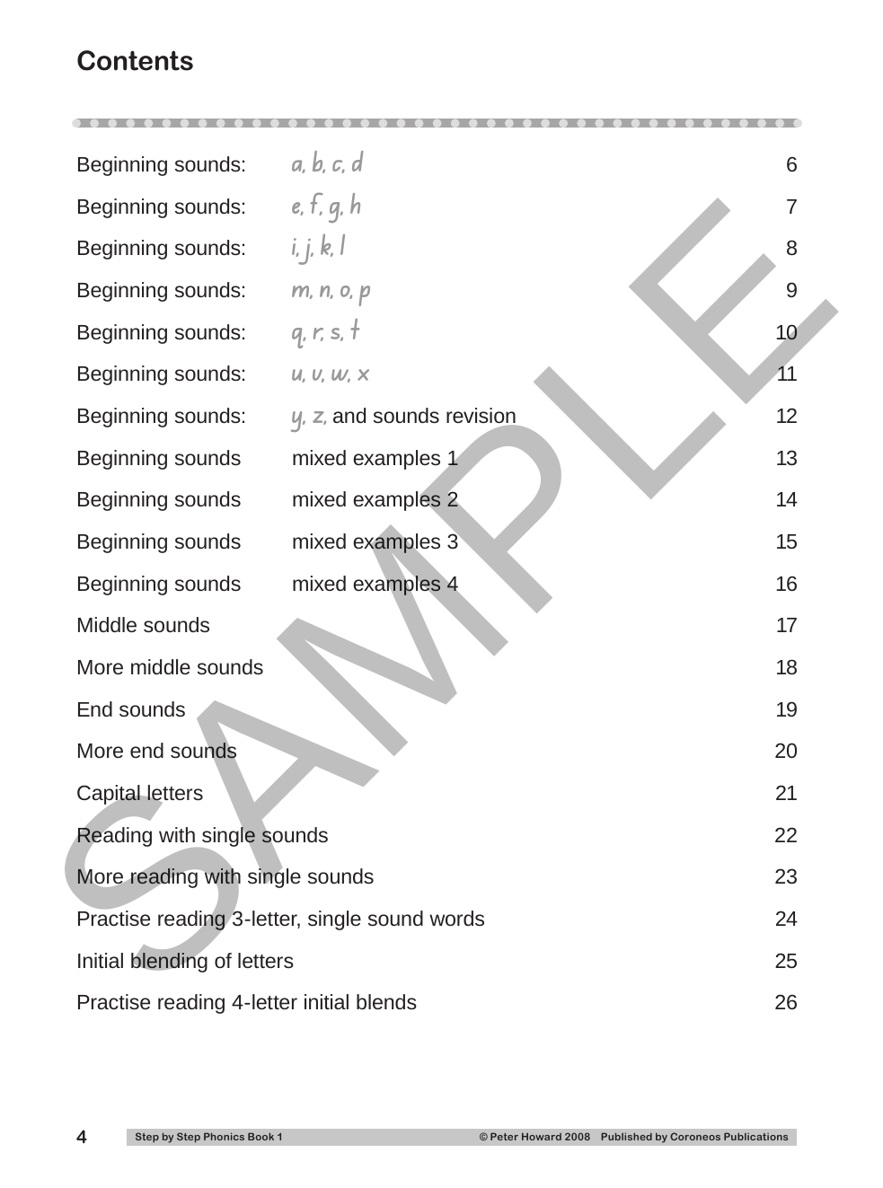 Step by Step Phonics 1 NSW sample page