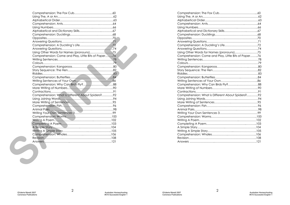 Successful English 1 (Years 1 to 2) sample page