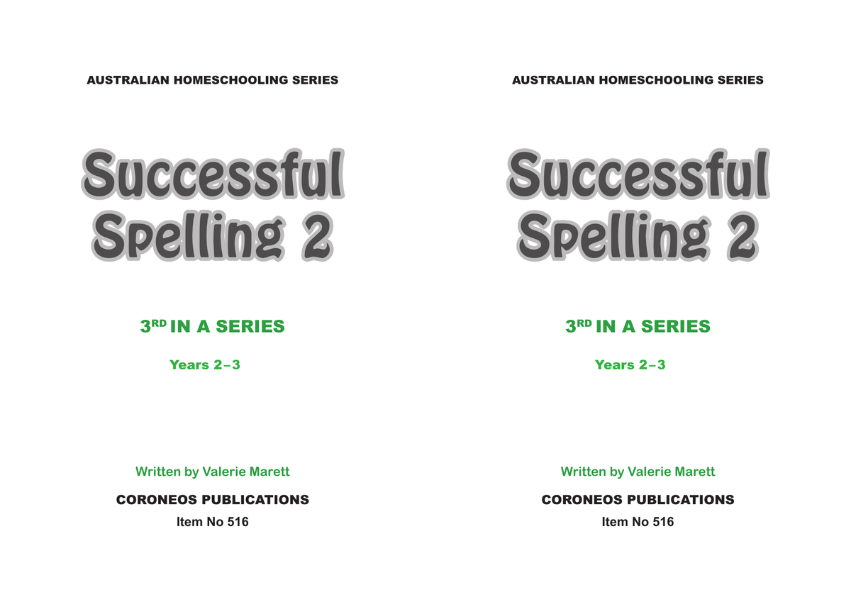 Successful Spelling 2 sample page