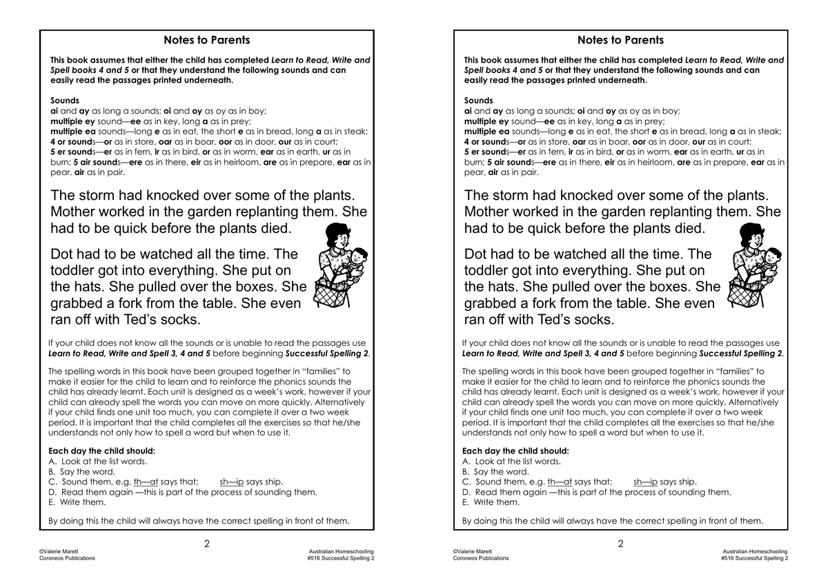 Successful Spelling 2 sample page
