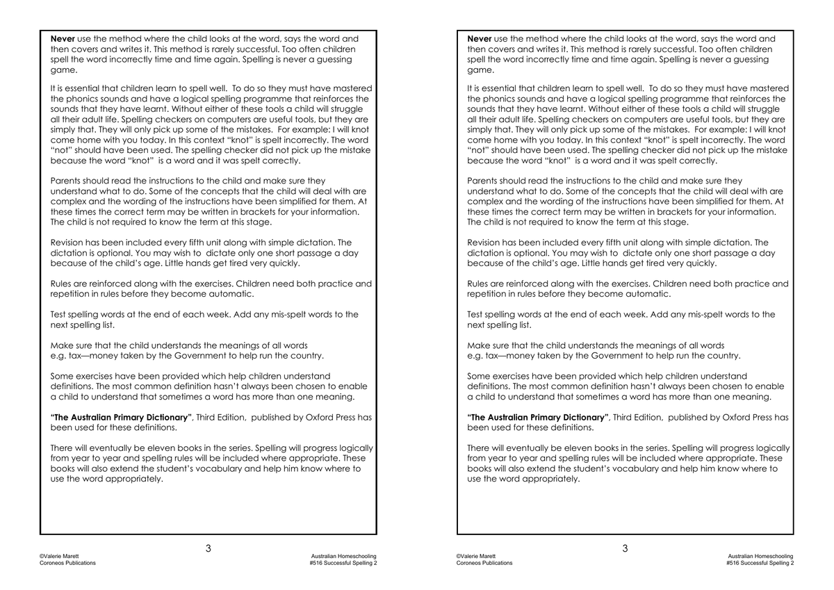 Successful Spelling 2 sample page