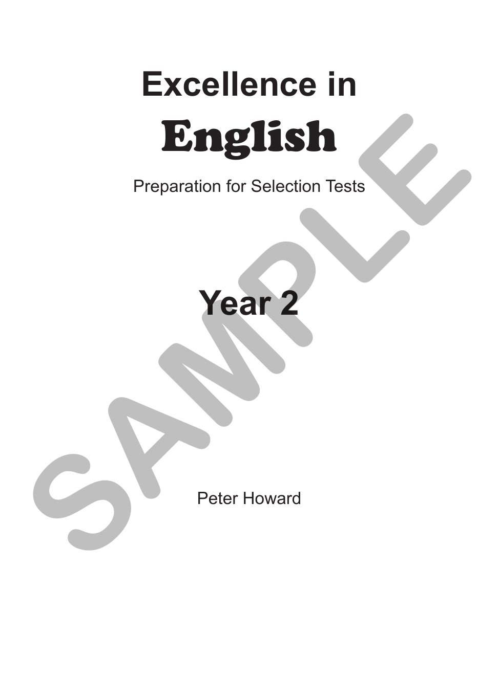 Excellence in English Year 2 sample page