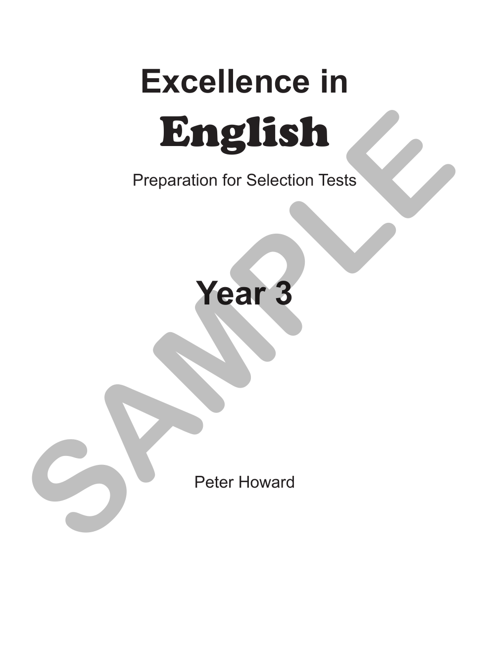 Excellence in English Year 3 sample page