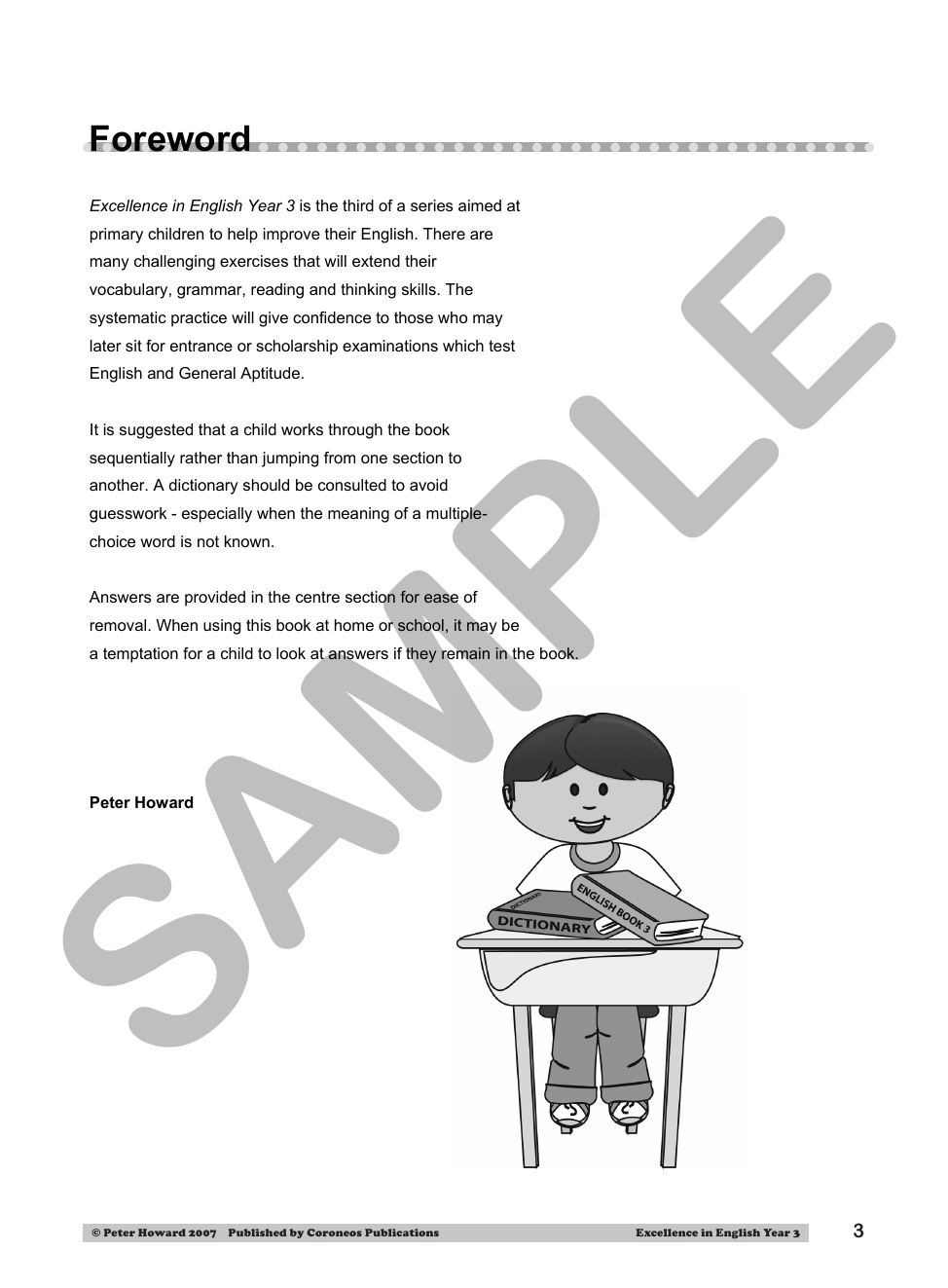 Excellence in English Year 3 sample page