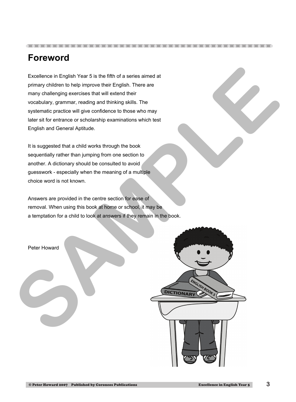 Excellence in English Year 5 sample page