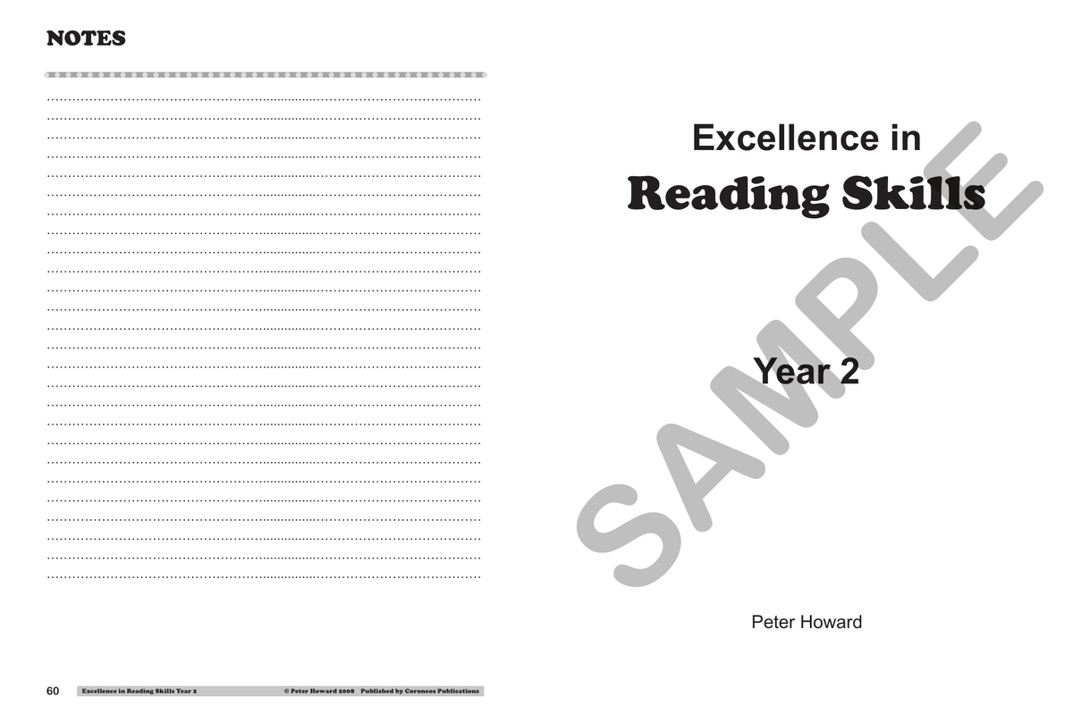 Excellence in Reading Skills Year 2 sample page