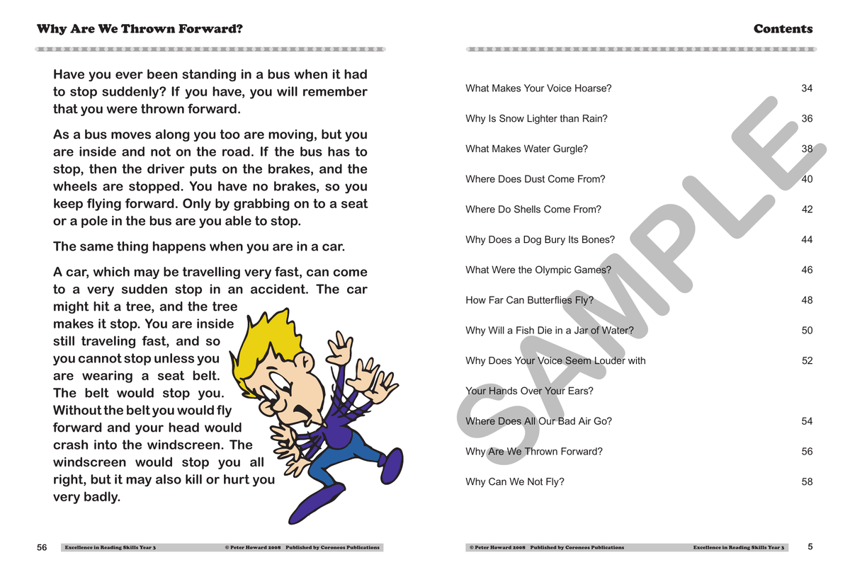Excellence in Reading Skills Year 3 sample page