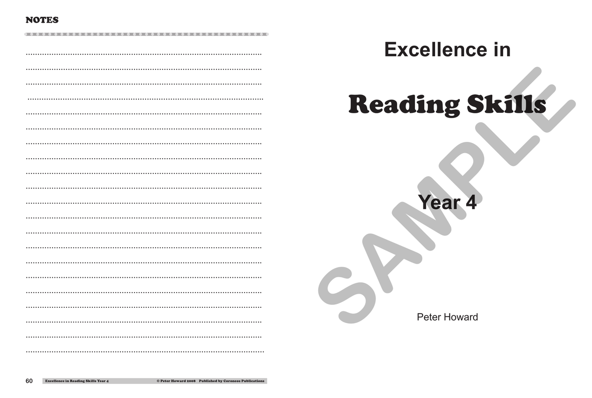 Excellence in Reading Skills Year 4 sample page