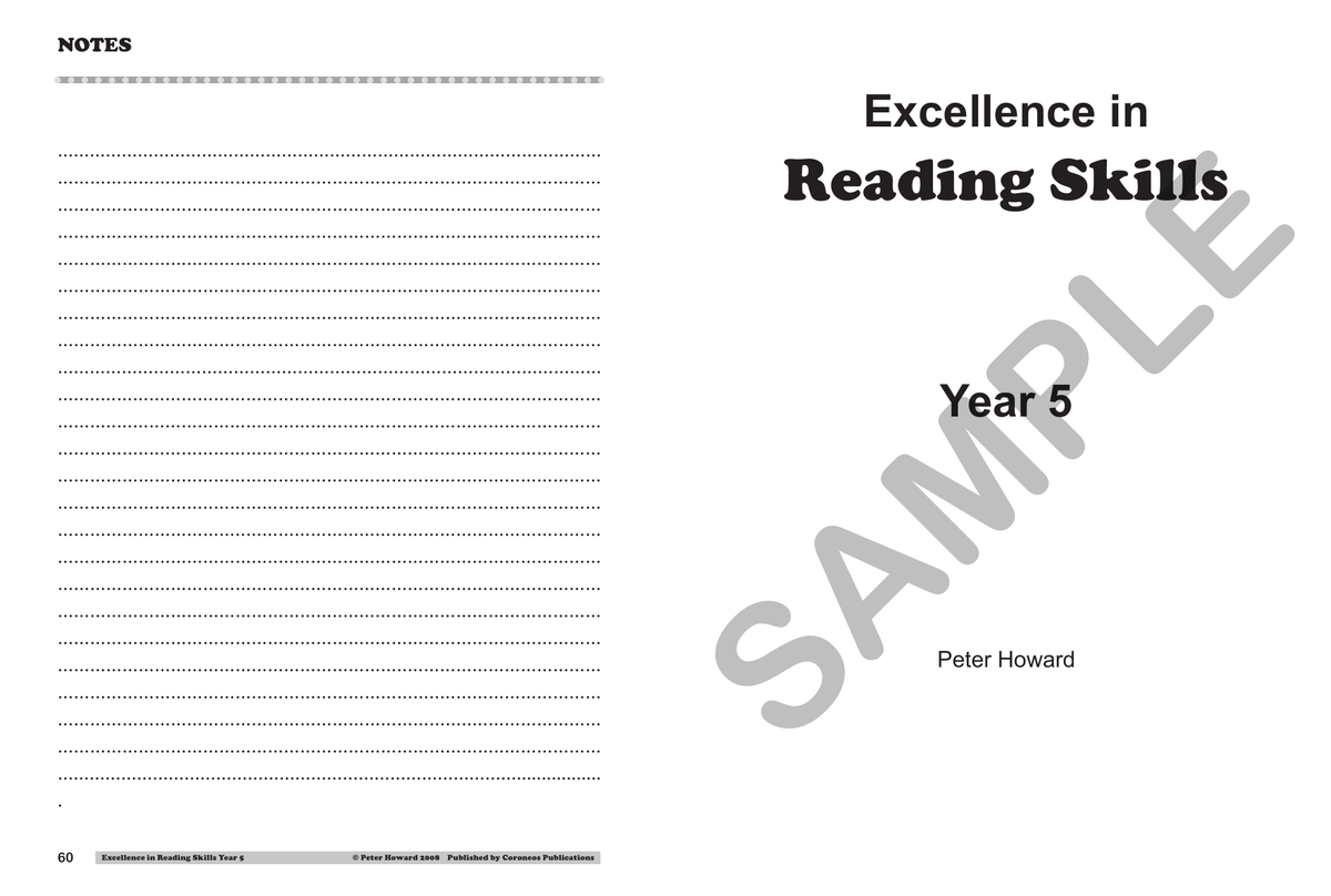 Excellence in Reading Skills Year 5 sample page