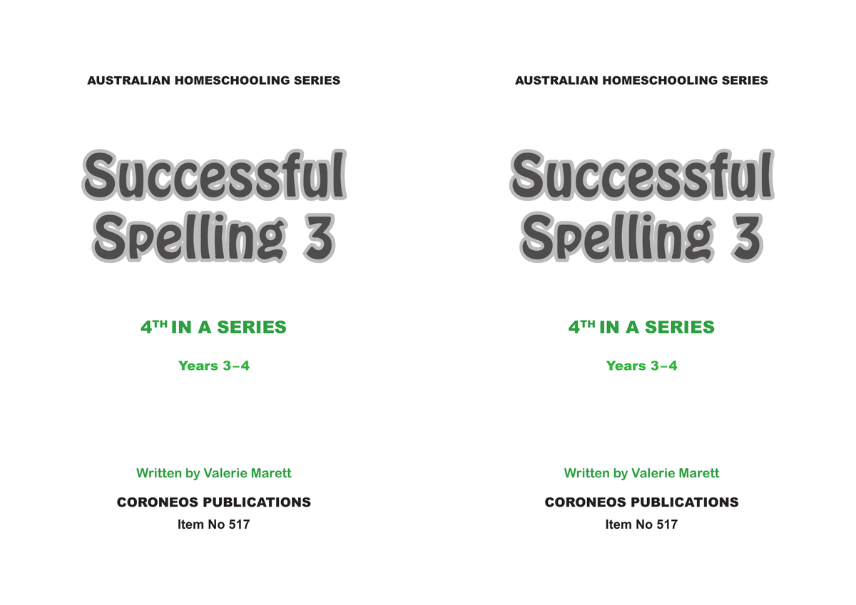 Successful Spelling 3 sample page