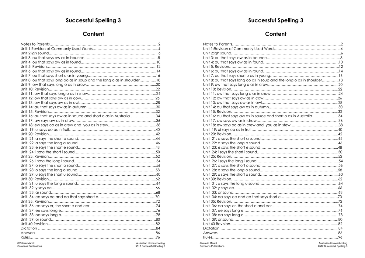 Successful Spelling 3 sample page