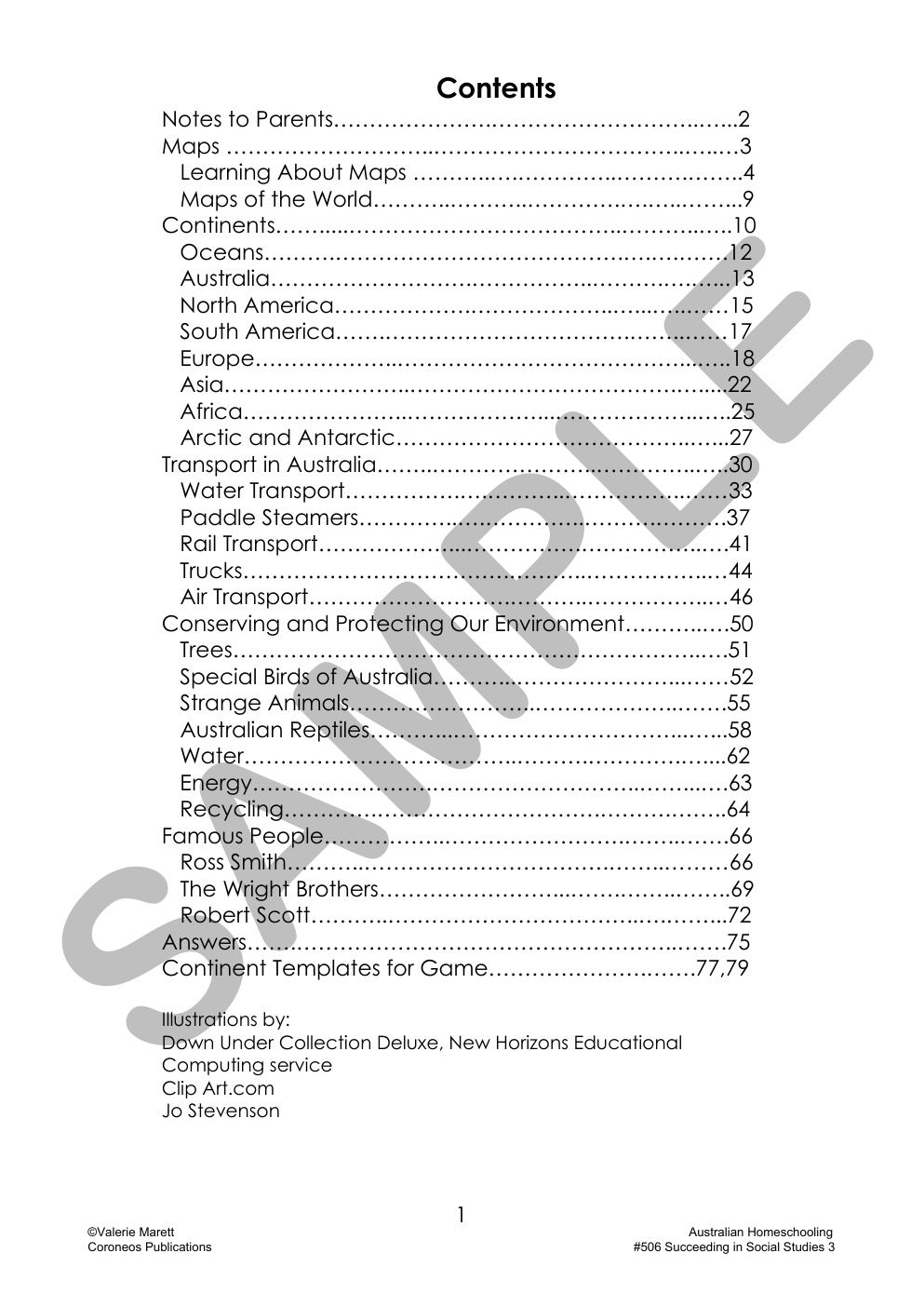 Succeeding in Social Studies Year 3 sample page