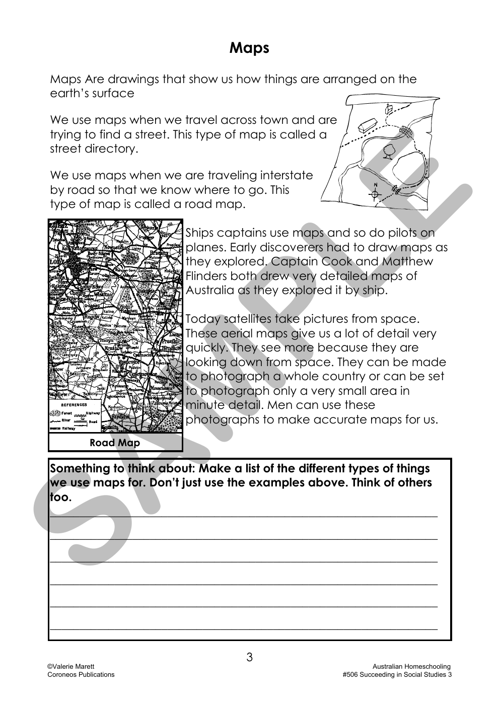 Succeeding in Social Studies Year 3 sample page