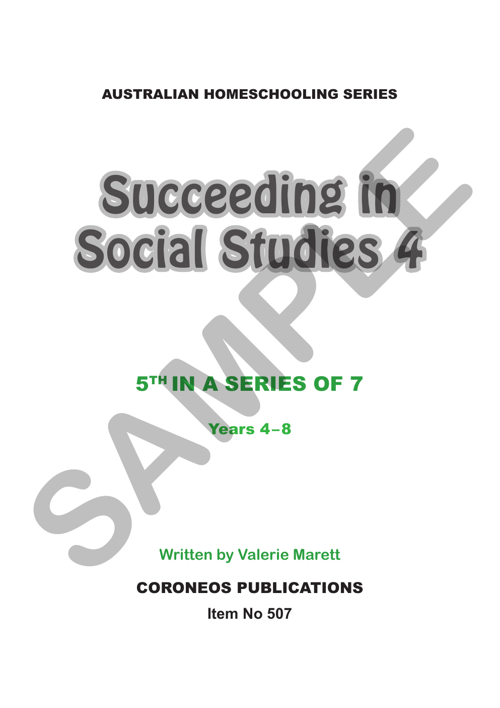 Succeeding in Social Studies Year 4 sample page