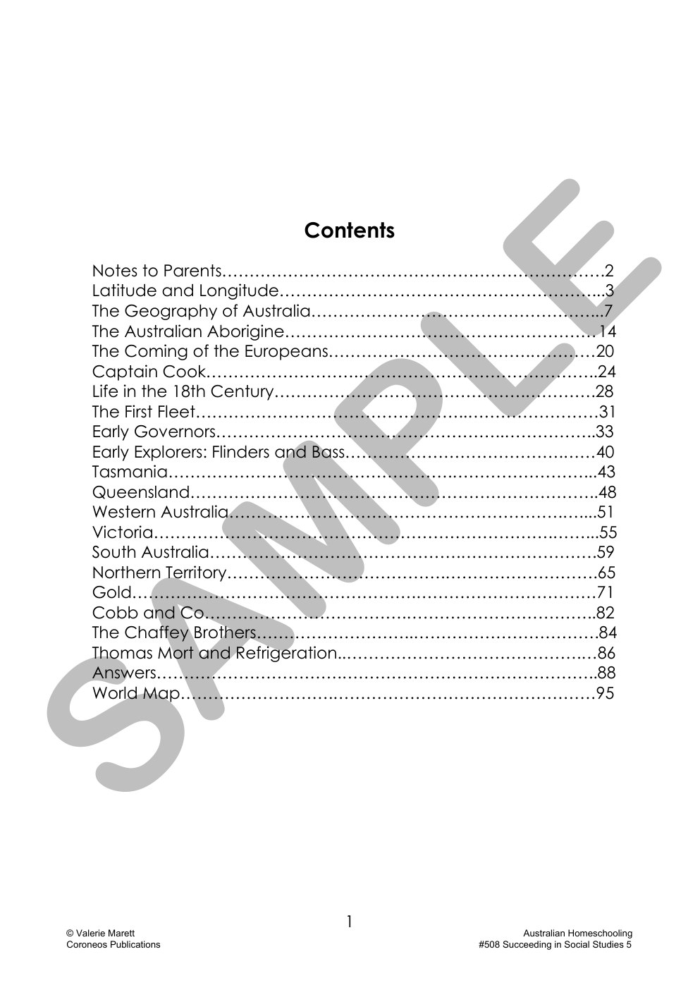 Succeeding in Social Studies Year 5 sample page