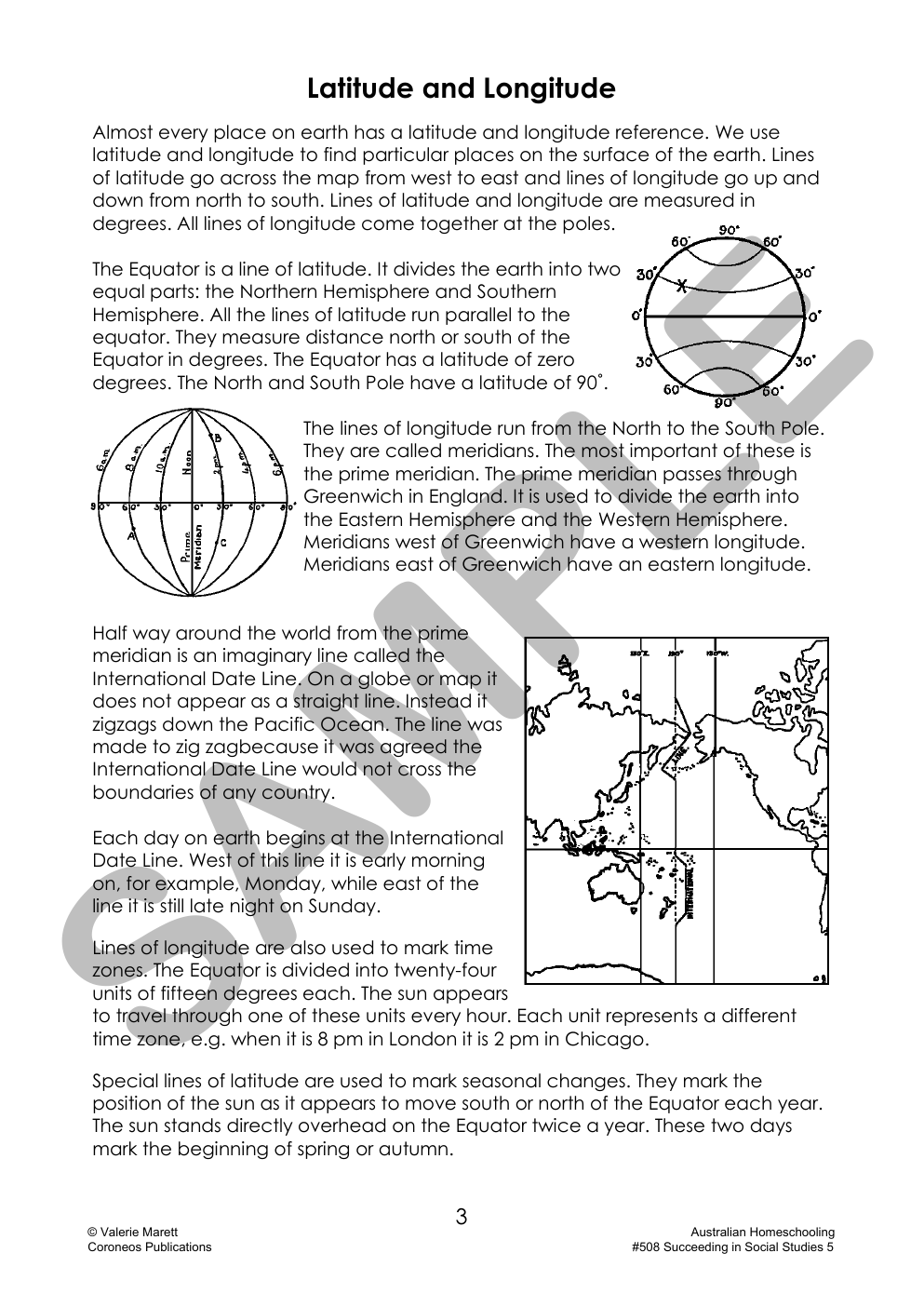 Succeeding in Social Studies Year 5 sample page