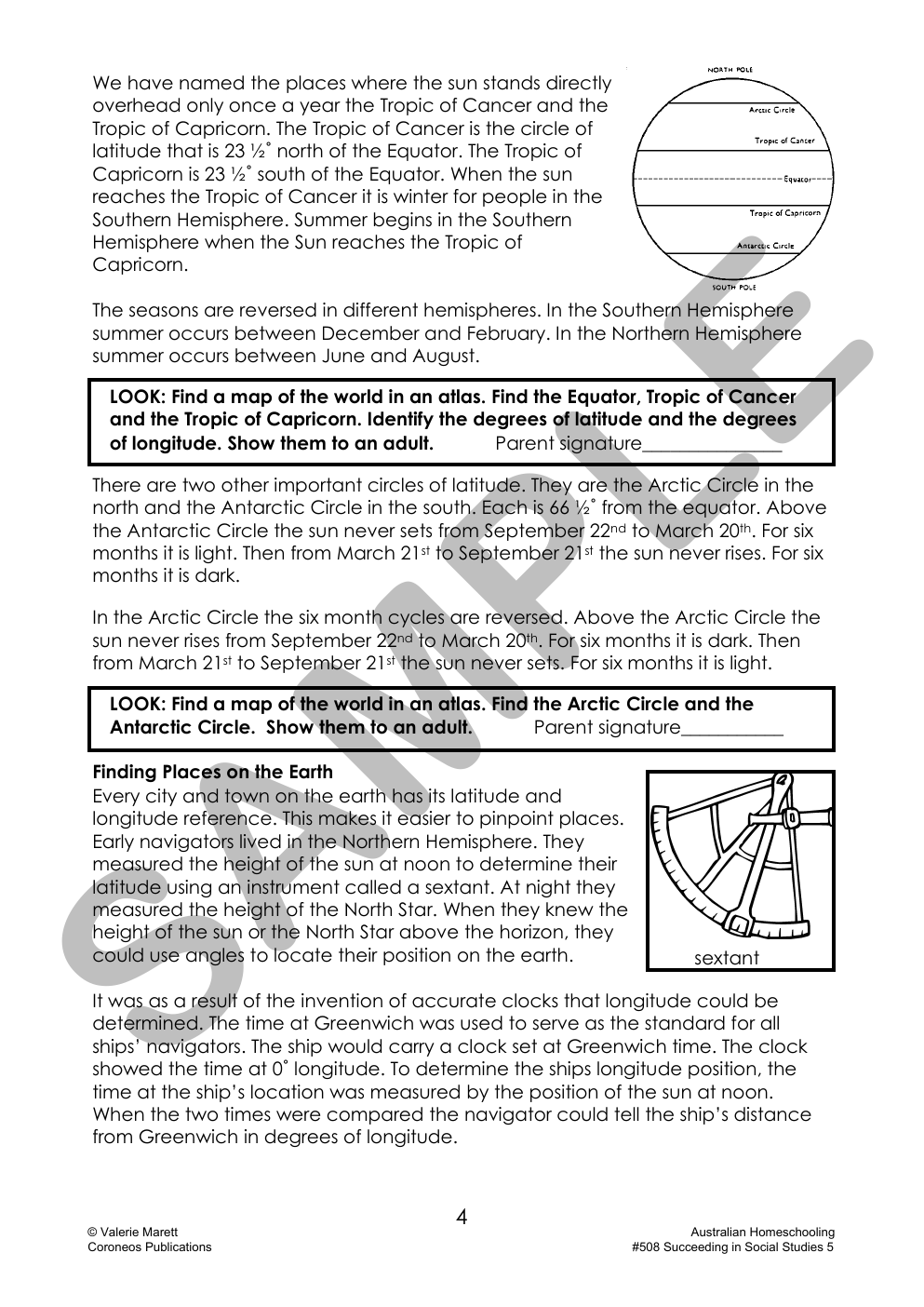 Succeeding in Social Studies Year 5 sample page