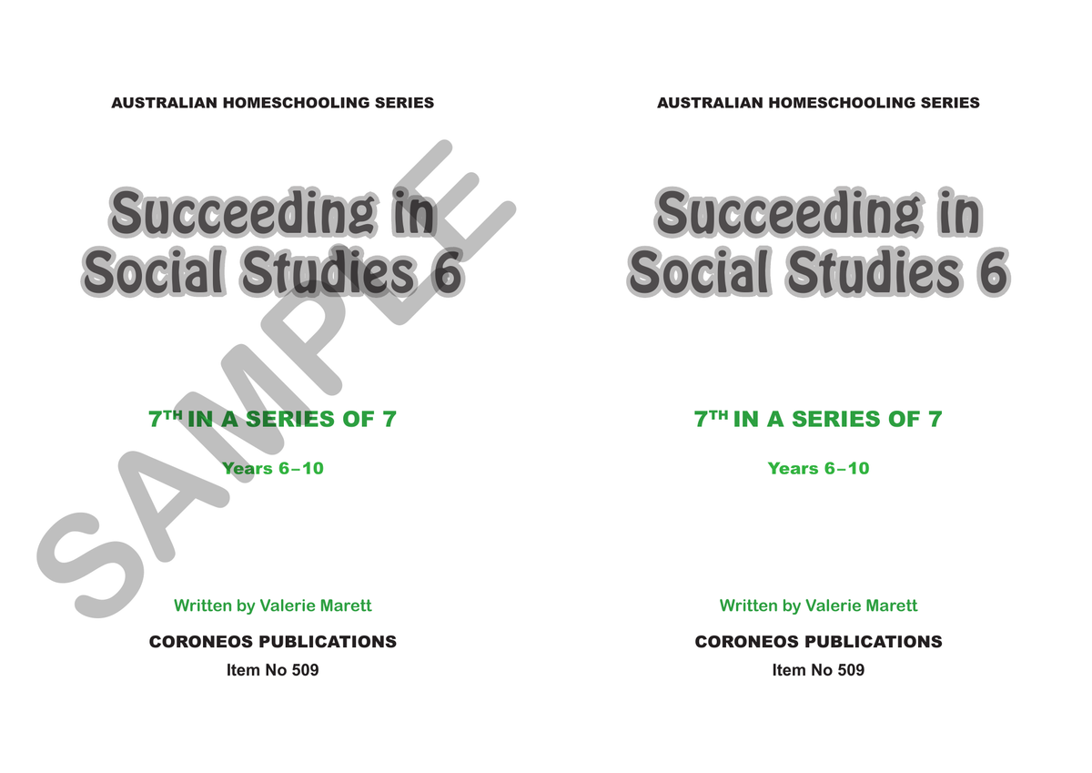 Succeeding in Social Studies Year 6 sample page