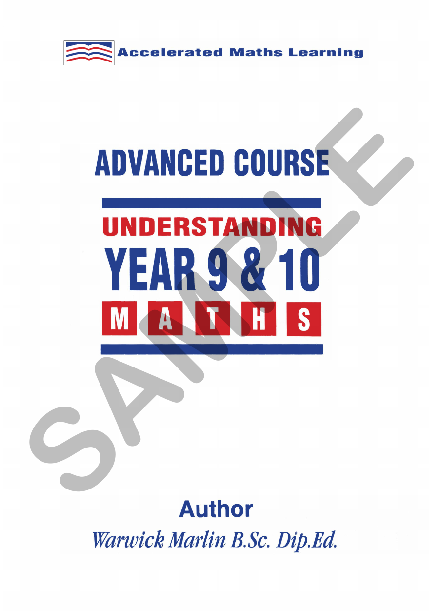Understanding Maths - Years 9 and 10 Advanced sample page