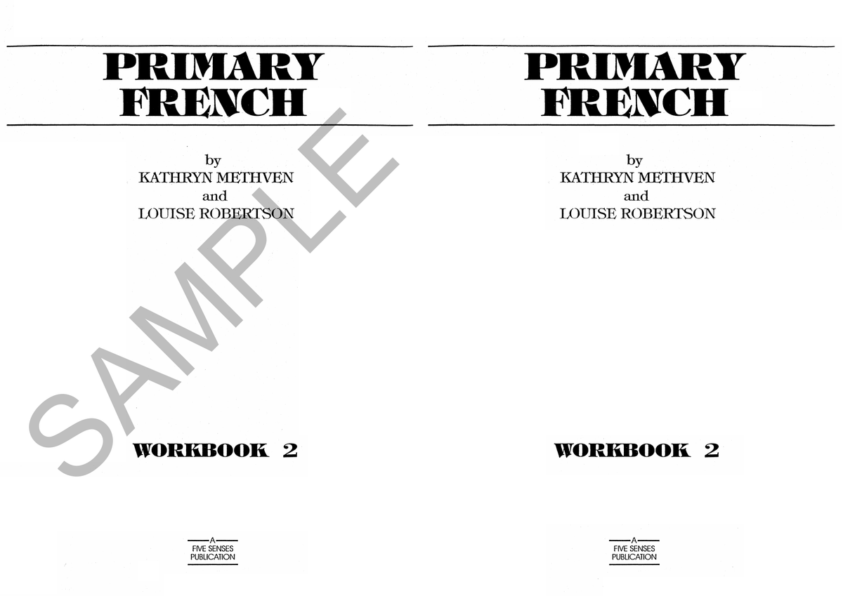 Primary French Workbook 2 sample page