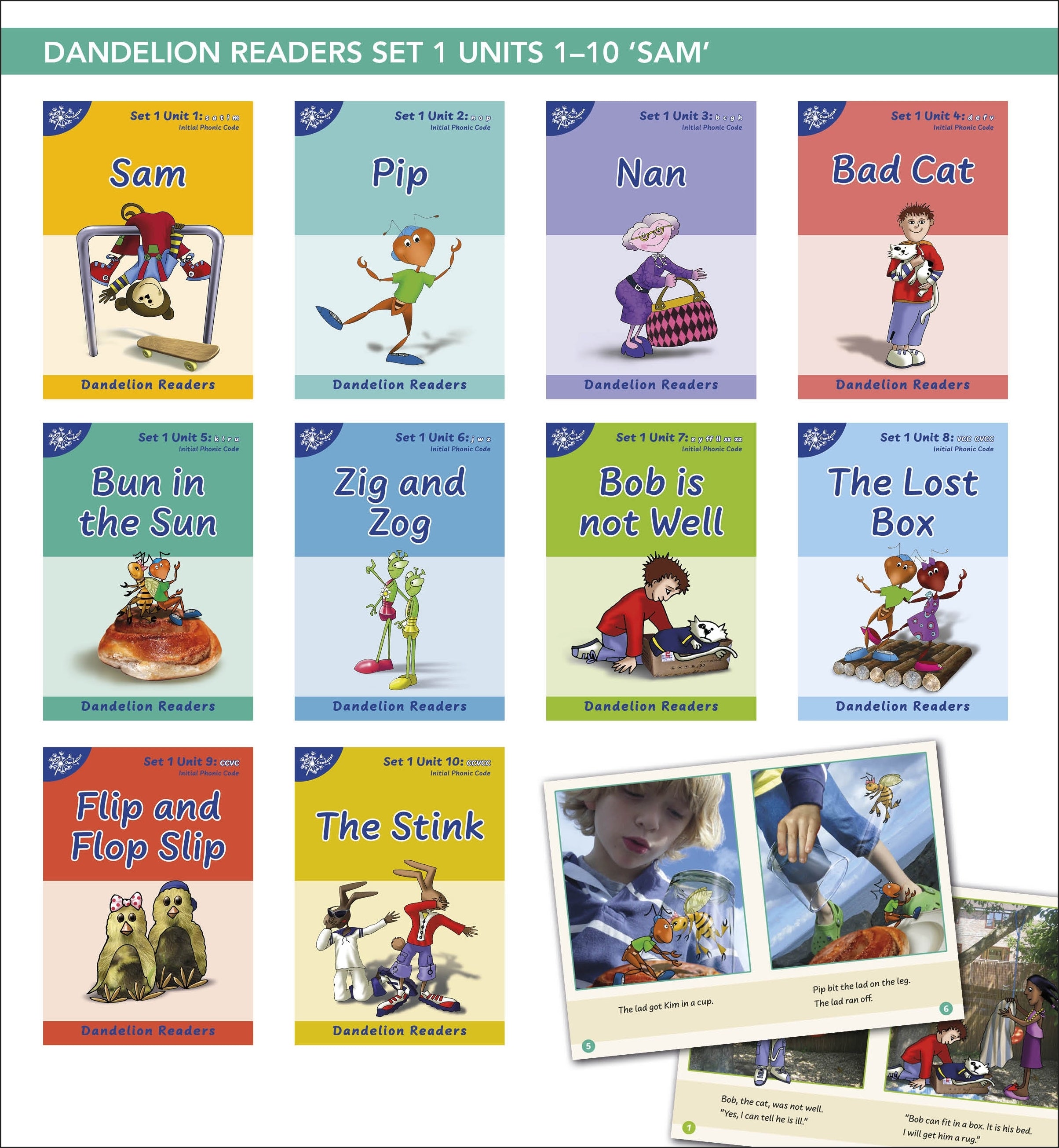 Dandelion Readers Set 1 Units 1-10