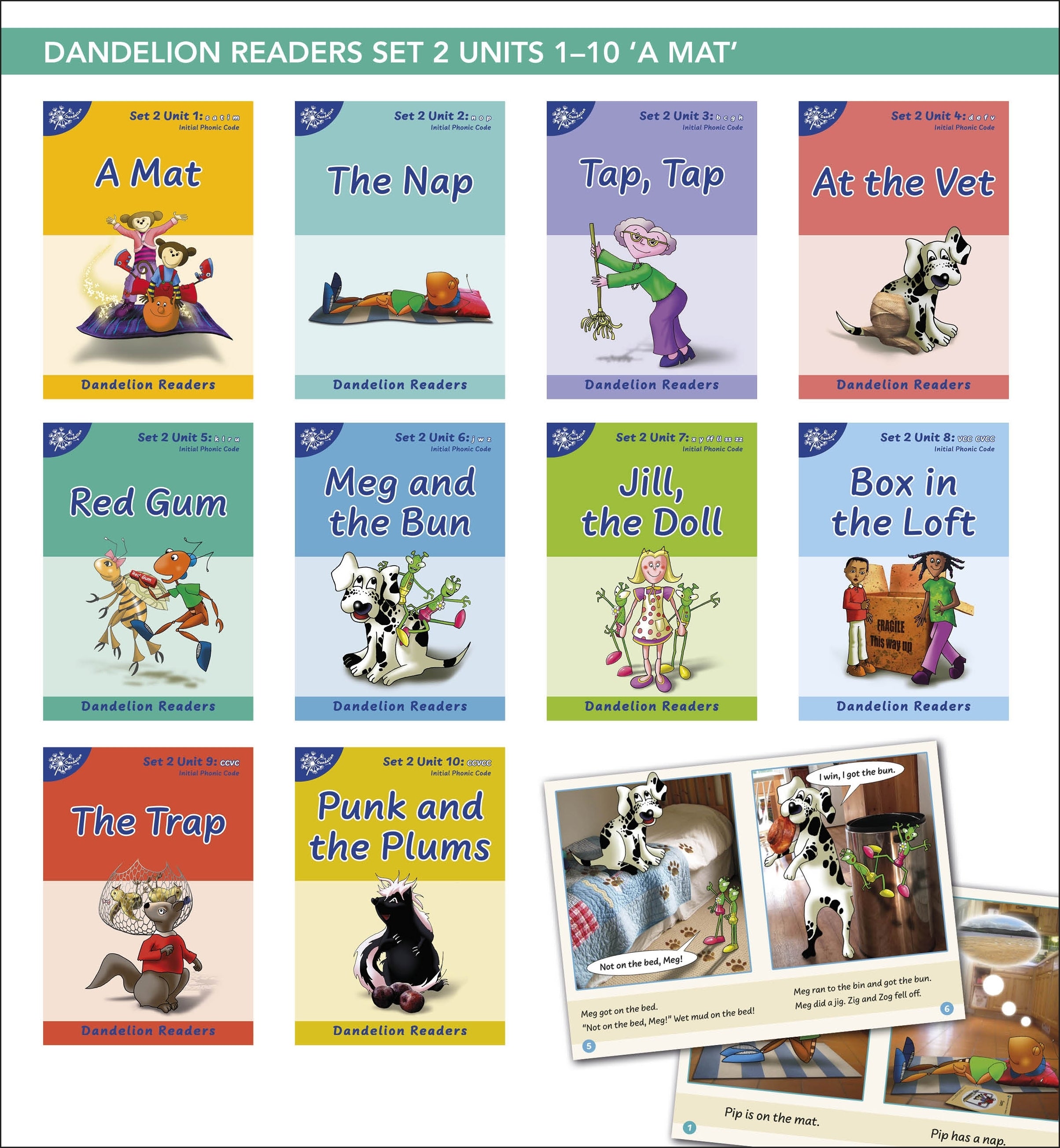 Dandelion Readers Set 2 Units 1-10