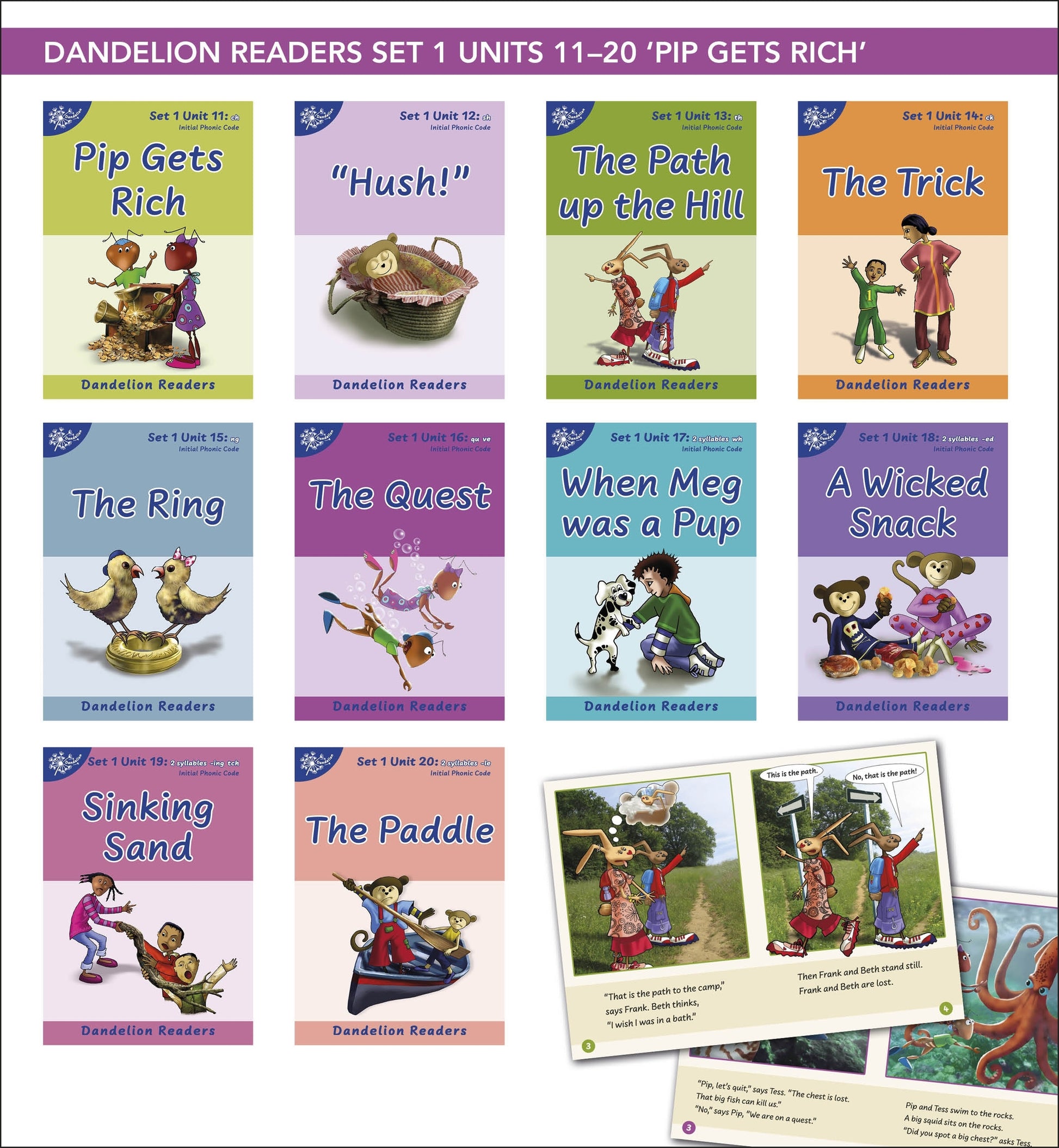 Dandelion Readers Set 1 Units 11-20