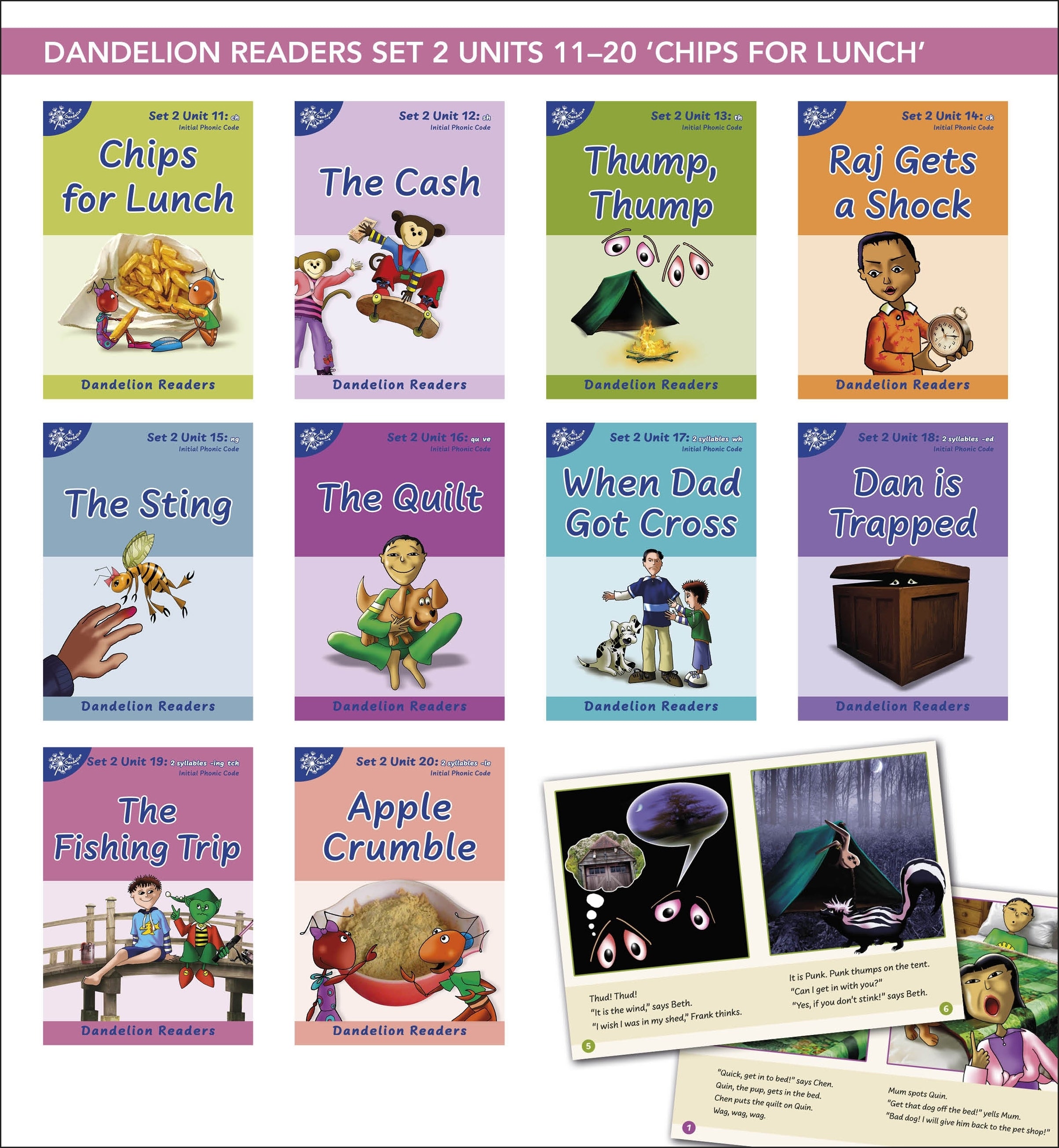 Dandelion Readers Set 2 Units 11-20