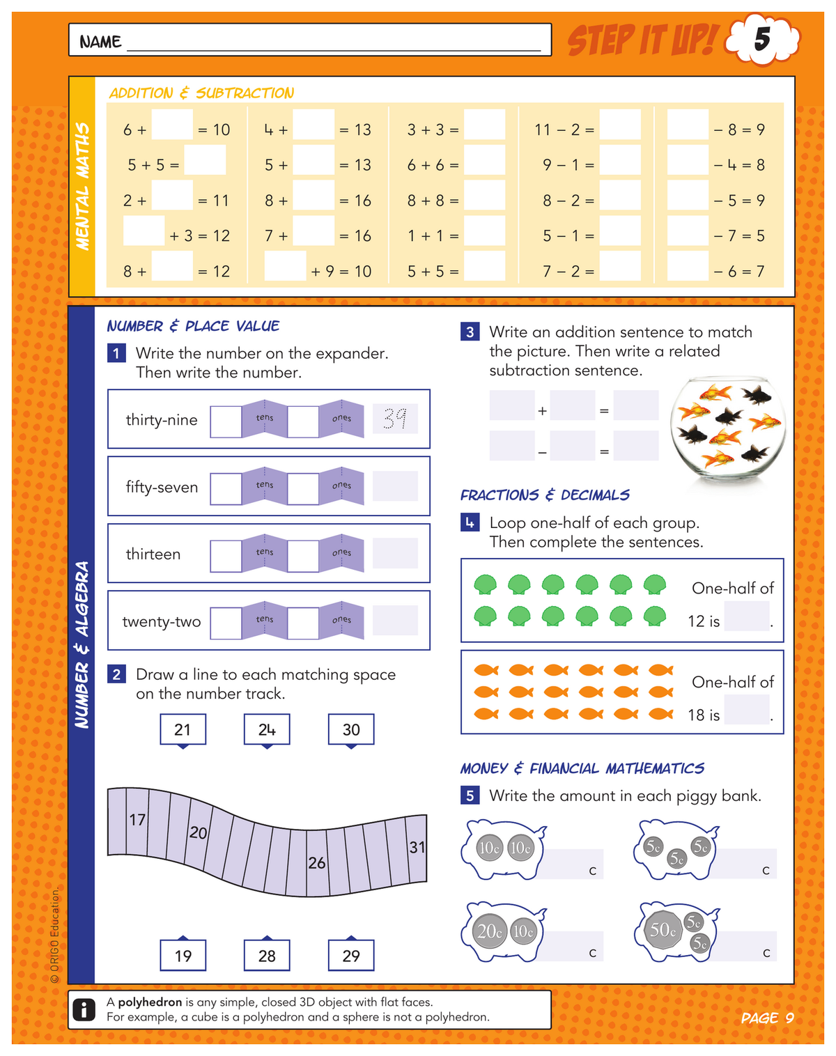 Step It Up! - Maths Mentals & Practice for Home: Year 2 sample page