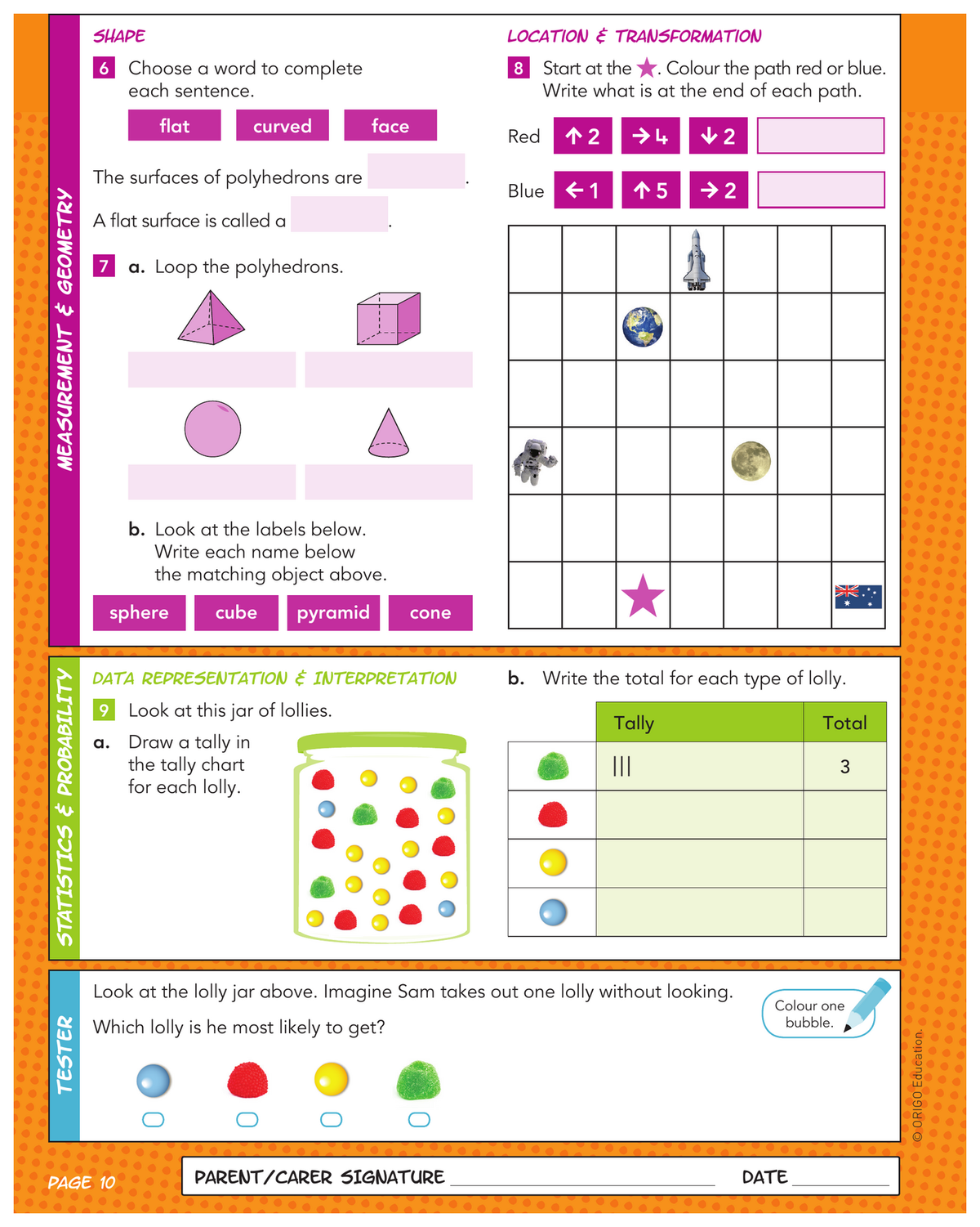 Step It Up! - Maths Mentals & Practice for Home: Year 2 sample page