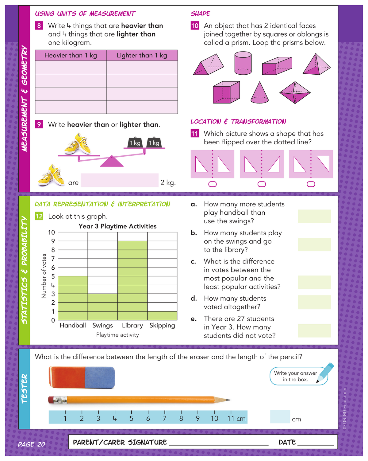 Step It Up! - Maths Mentals & Practice for Home: Year 3 sample page