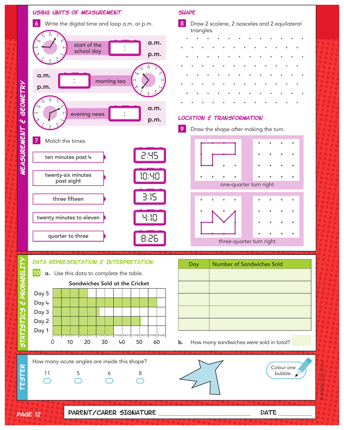 Step It Up! - Maths Mentals & Practice for Home: Year 5 sample page