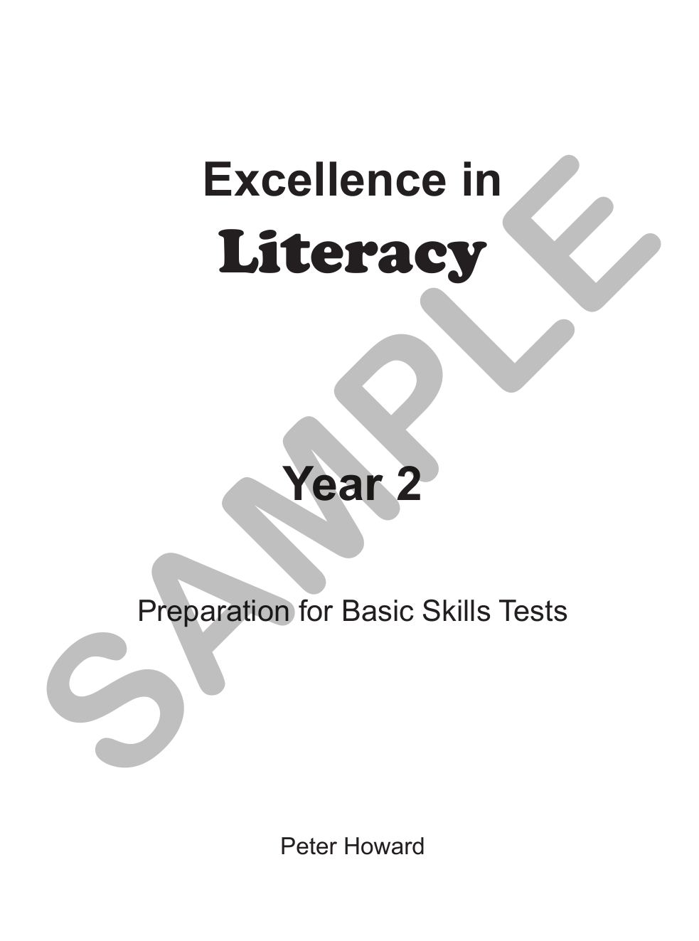 Excellence in Literacy Year 2 sample page