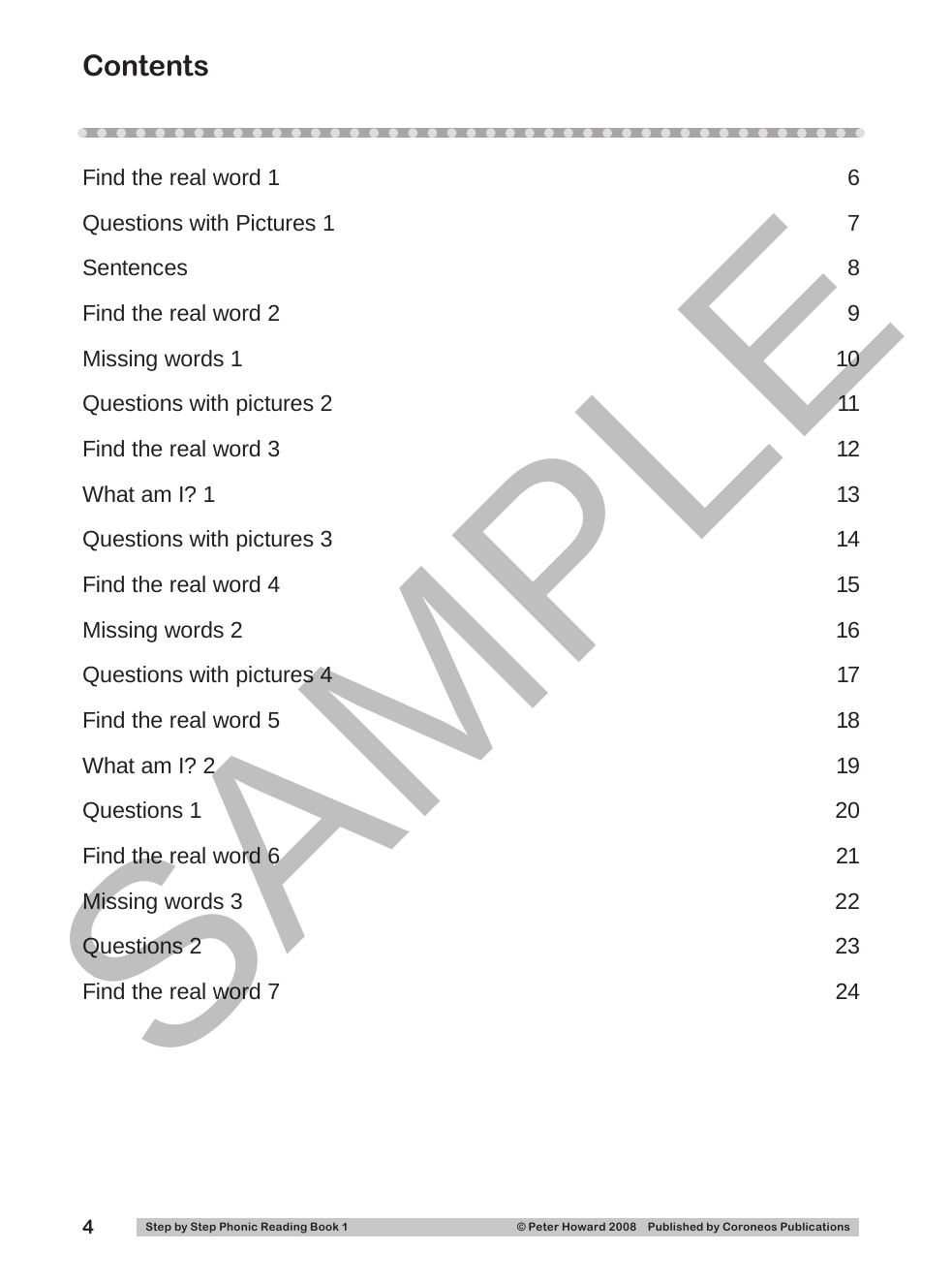 Step by Step Phonic Reading 1 NSW sample page