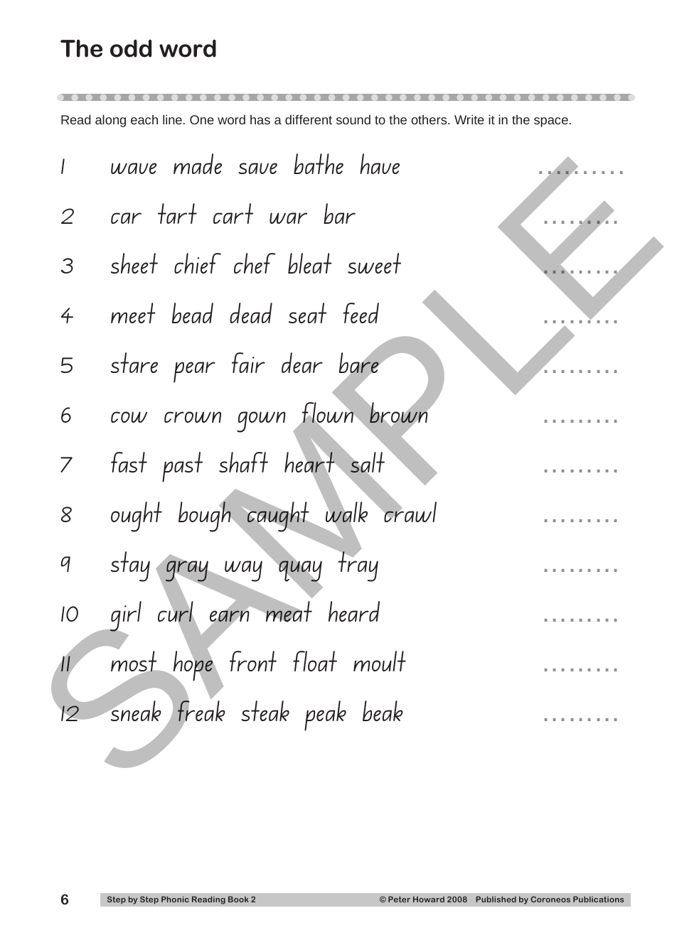 Step by Step Phonic Reading 2 NSW sample page