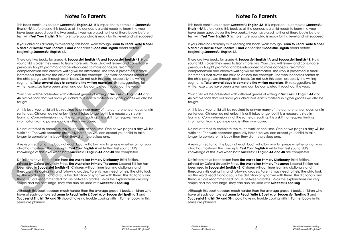 Successful English 4B (Year 4) sample page