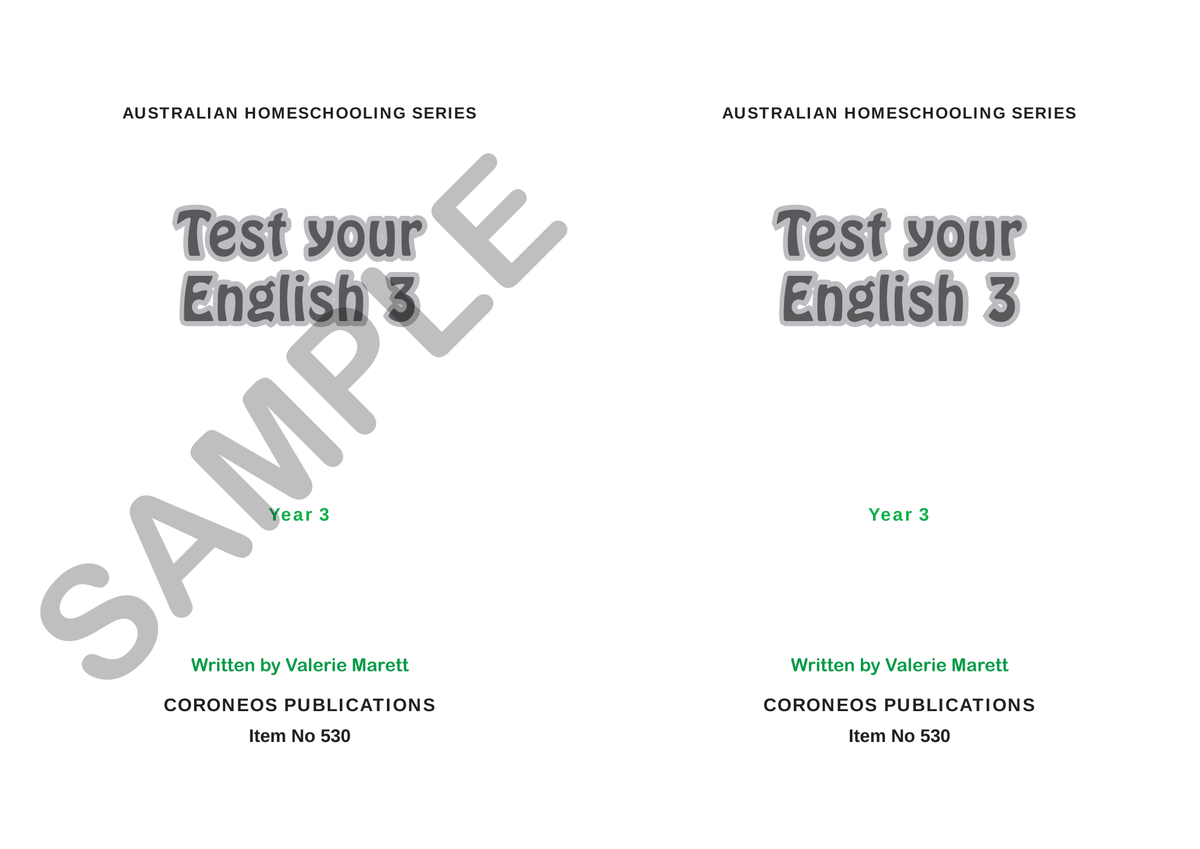 Test Your English 3 sample page