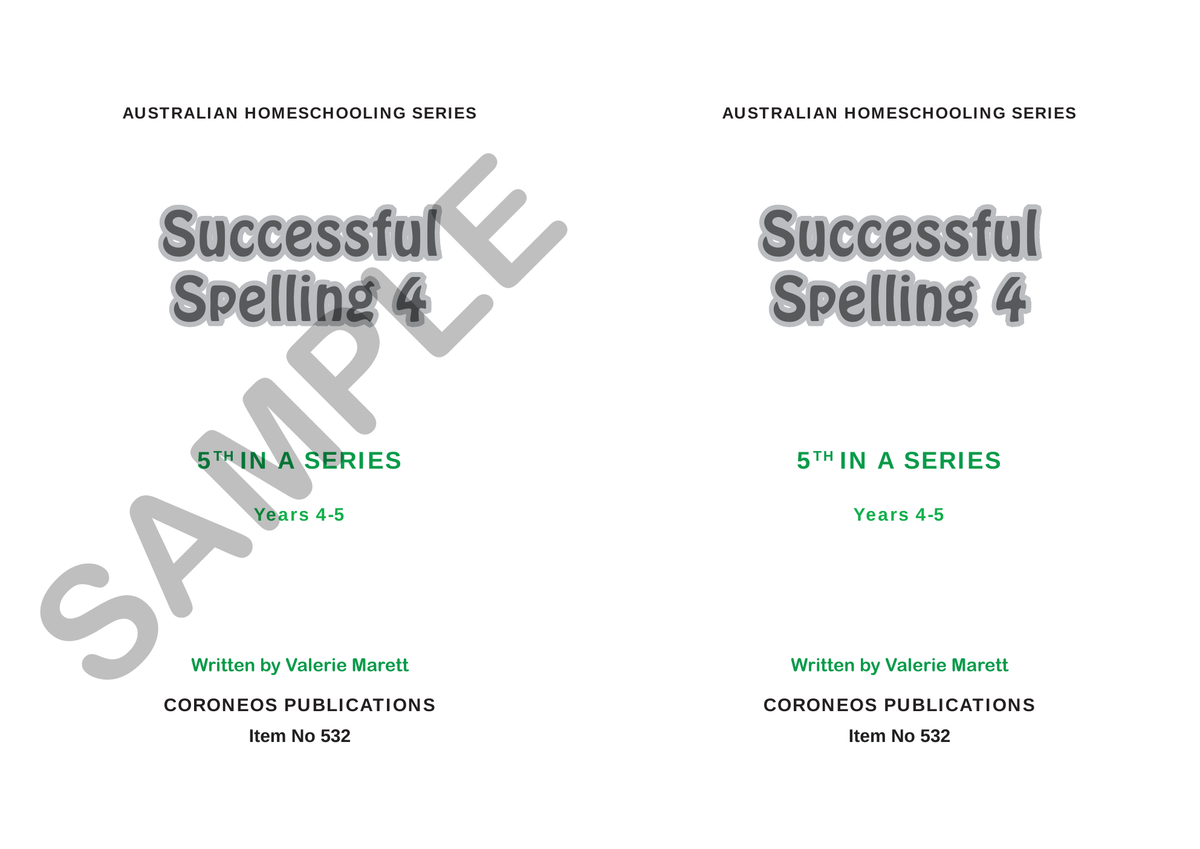 Successful Spelling 4 sample page