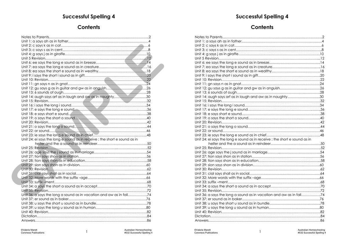Successful Spelling 4 sample page