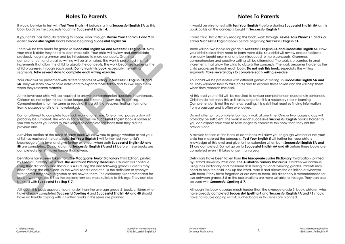 Successful English 5A sample page