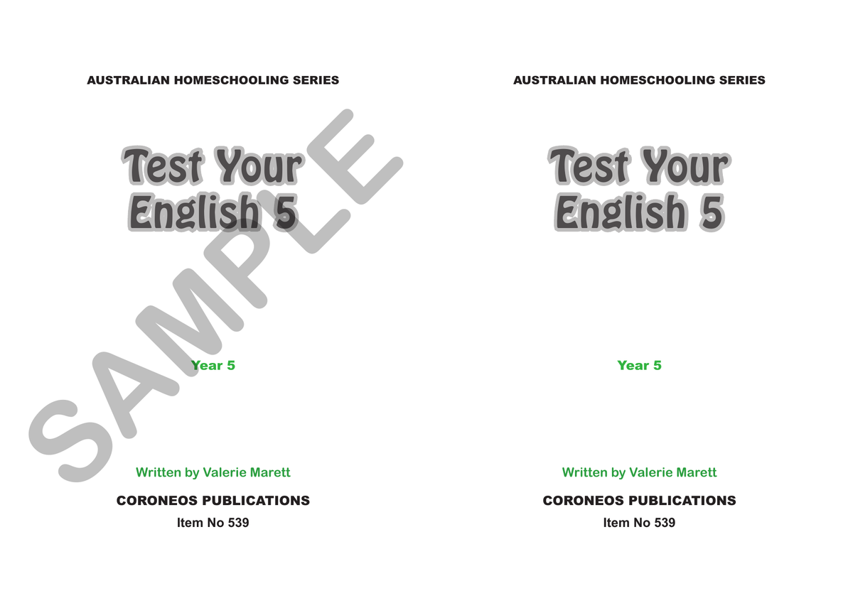 Test Your English 5 sample page