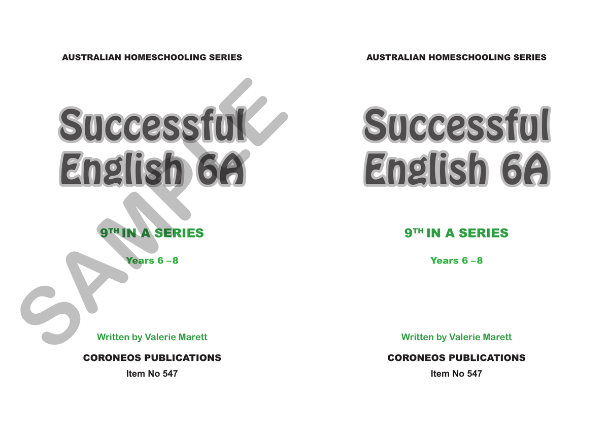 Successful English 6A (Years 6-8) sample page