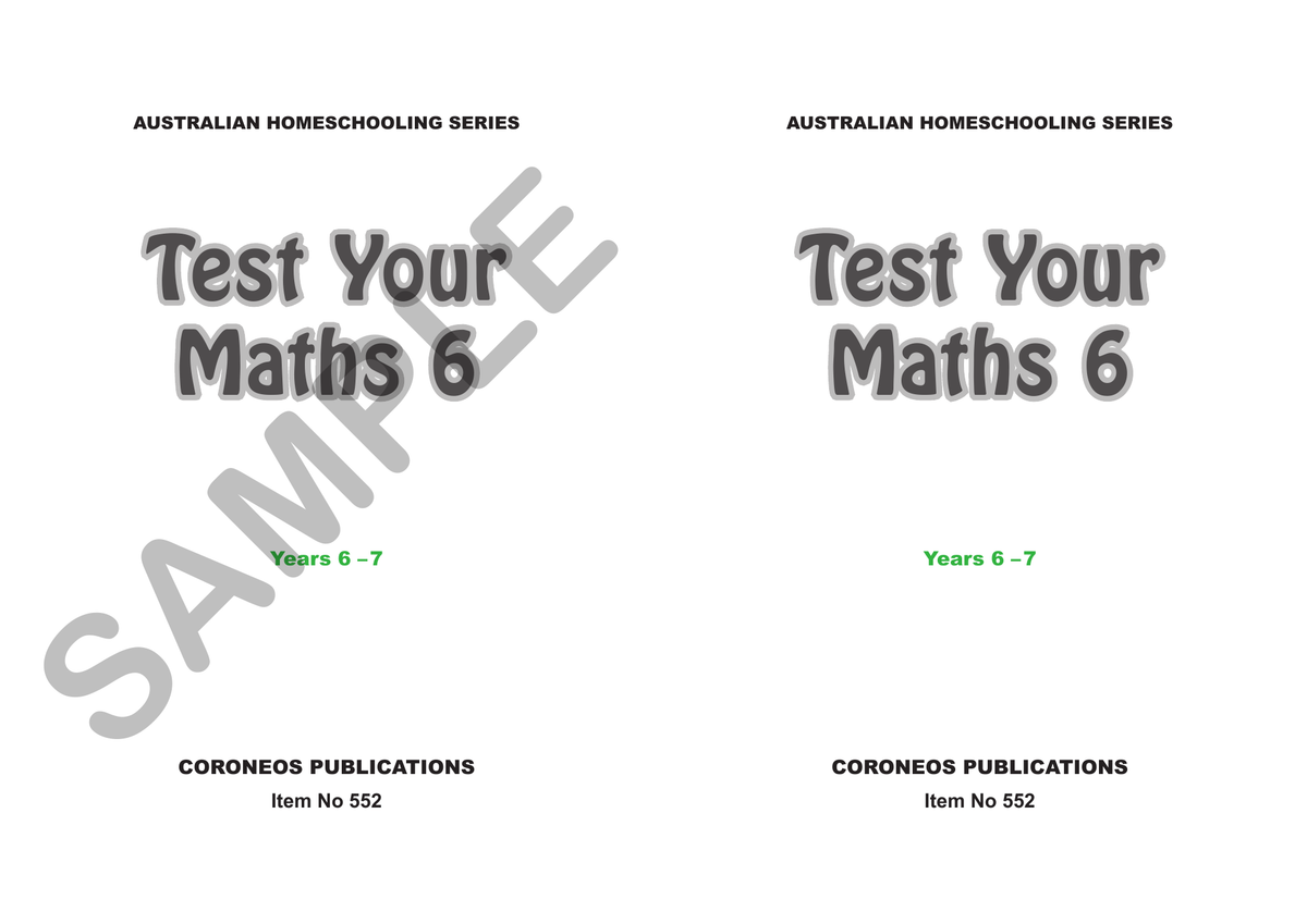 Test Your Maths 6 sample page